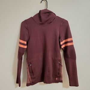 Smartwool Maroon and Peach Top